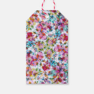 Custom Gift Tags HAPPY SEED WRAPPING FLOWERS