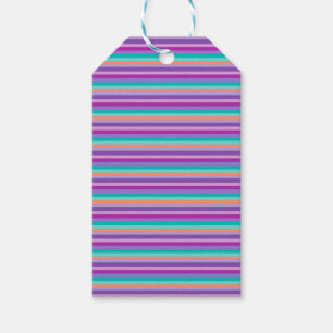 Custom Gift Tags Purple Stripes