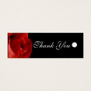 Custom Gift Tags Red Rose Personalised Text