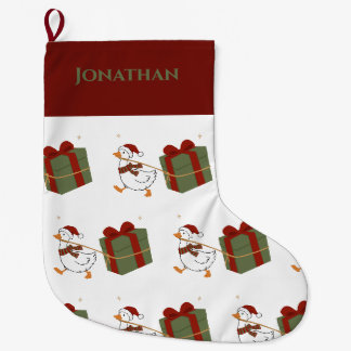 Custom Gift Thief Goose Christmas Large Christmas Stocking