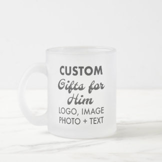Custom Gifts for Him Frosted Glass Mug 10oz.