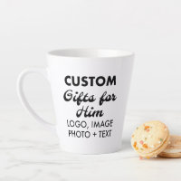 Custom Gifts for Him Large Latte Mug 12oz.