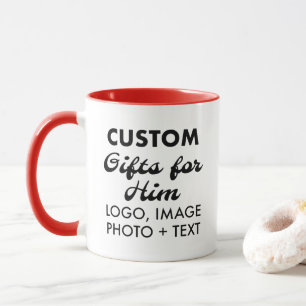 Custom Gifts for Him Red Combo Mug 11oz.