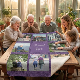Custom Gifts for Older Parents Couples Violet Sherpa Blanket