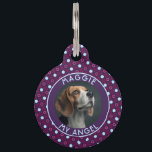 Custom Gifts For Pet Owner Hexagon Pattern Tag<br><div class="desc">This patterned pet id tag enhances security while reflecting pet personality through stylish surface detailing..    .cat dad gift ,  dog mom gift ,  dog gift ,  fur parent gift ,  cat name tag ,  lost pet tag ,  pet lover ,  dog collar tag ,  8th birthday ,  1st birthday</div>