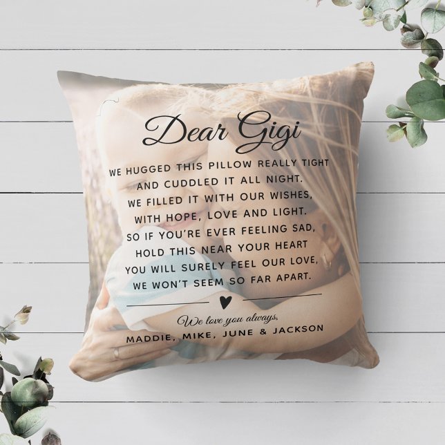 Custom Gigi Message Photo Modern Mother's Day Cushion (Creator Uploaded)