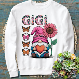 Custom Gigi with Grandkids Names Grandma Gift Sweatshirt