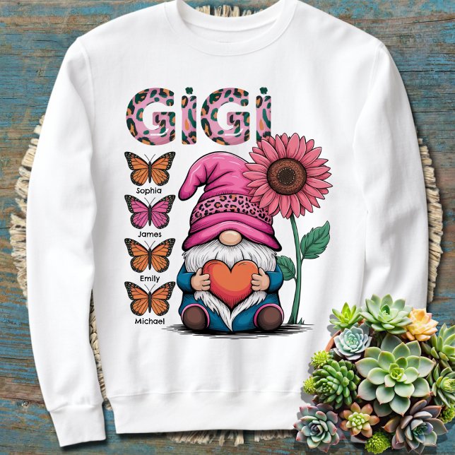 Custom Gigi with Grandkids Names Grandma Gift Sweatshirt (Creator Uploaded)