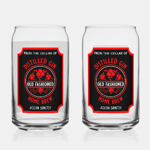 Custom Gin Bottle Can Glass