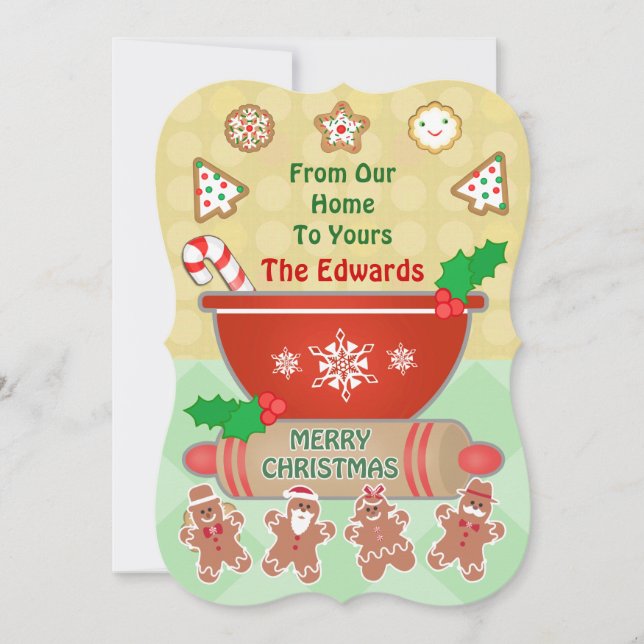 Custom Gingerbread Christmas Cookies Greeting Card (Front)
