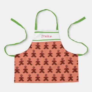 Custom Gingerbread Man Christmas Apron