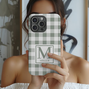 Custom Gingham Phone Case Gift for Mum or Grandma