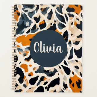 Custom Giraffe Animal Print Planner
