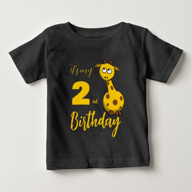Custom Giraffe Birthday T-Shirt (Front)