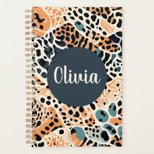 Custom Giraffe Leopard Animal Print Planner