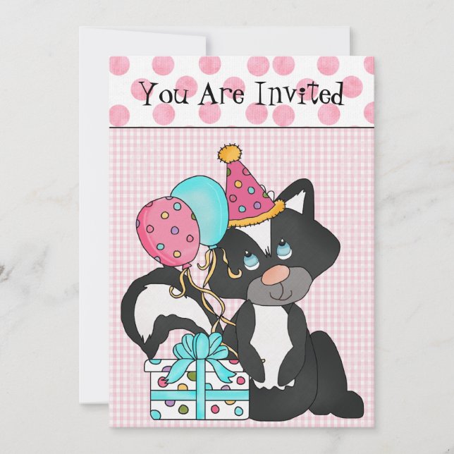 Custom Girl's Birthday Invitation (Front)