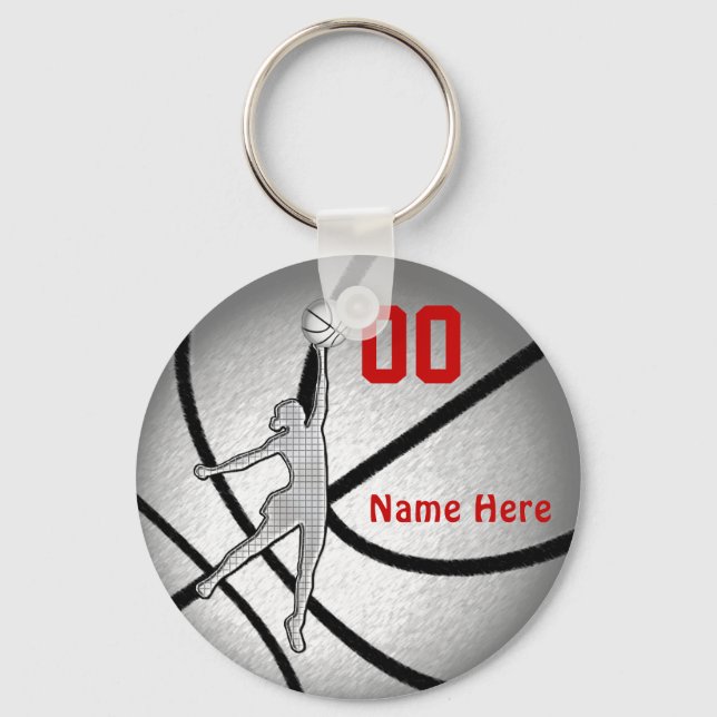 Custom Girls Cheap Basketball Keychains Your Text (Front)