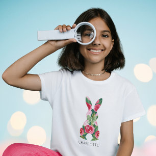 Custom Girls' Easter Bunny T-Shirt 