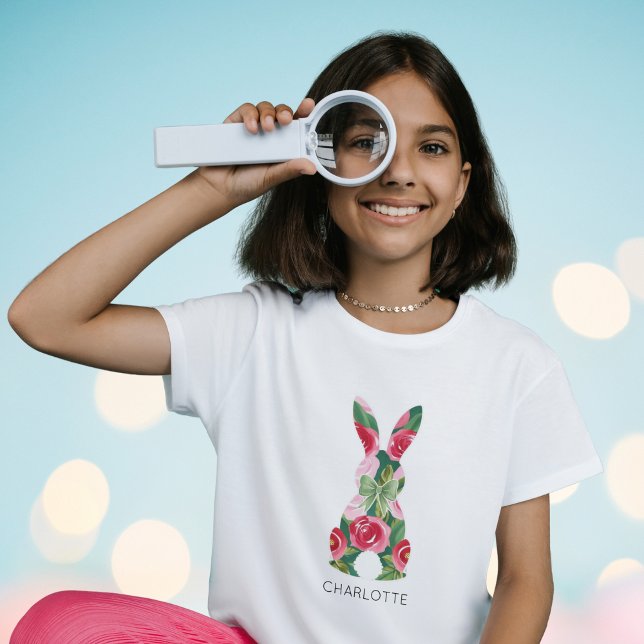 Custom Girls' Easter Bunny T-Shirt  (Custom Girls' Easter Bunny T-Shirt)