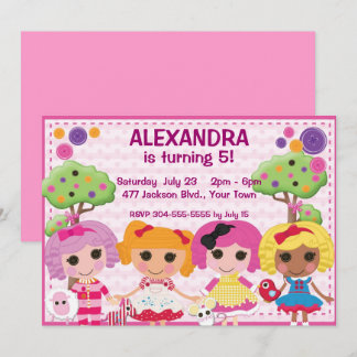 Custom Girls Ragdoll Birthday Party Invitation