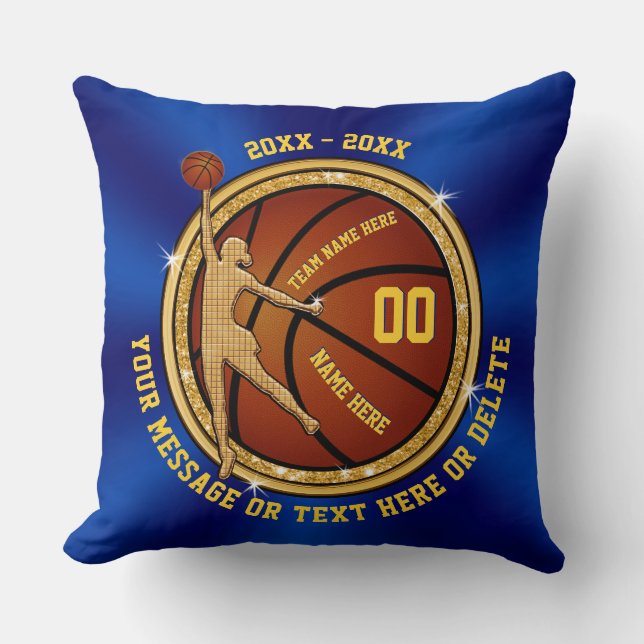 Custom Girls Senior Night Gifts for Basketball Cushion (Front)