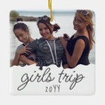 Custom Girls Trip | Girls weekend Getaway Souvenir Ceramic Ornament<br><div class="desc">Custom Girls Trip | Girls weekend Getaway Photo Souvenir</div>