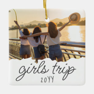 Custom Girls Trip Girls weekend Getaway Souvenir Ceramic Ornament