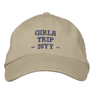 Custom Girls Trip   Girls Weekend Vacation Embroidered Hat