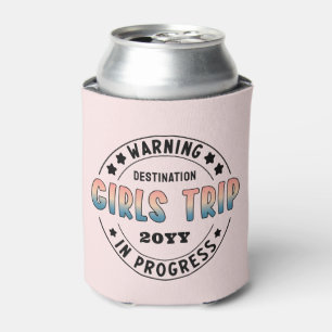 Custom Girls Trip in Progress Gradient Funny Can Cooler