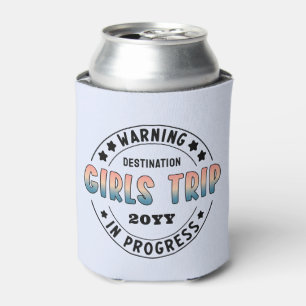 Custom Girls Trip in Progress Gradient Funny Can Cooler