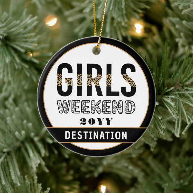 Custom Girls Weekend Girls Trip Vacation Ceramic Tree Decoration (Tree)