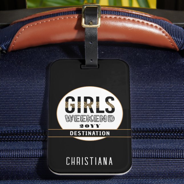 Custom Girls Weekend Girls Trip Vacation Luggage Tag (Front Insitu 2)