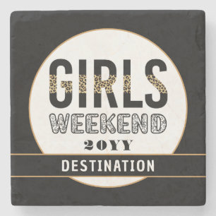 Custom Girls Weekend Girls Trip Vacation Stone Coaster