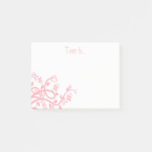 Custom Girly Flowers, Vines and Leaves Corner Post-it Notes