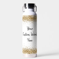 Custom Girly Gold Glitter Personalised Your Words