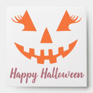 Custom Girly Halloween Return Address on Back Envelope