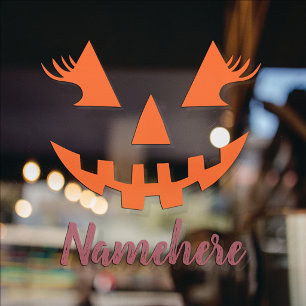 Custom Girly Jack O Lantern Pumpkin Halloween