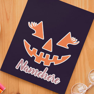 Custom Girly Jack O Lantern Pumpkin Halloween