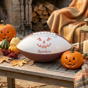 Custom Girly Jack O Lantern Pumpkin Halloween Football