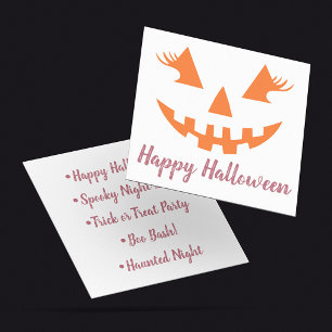 Custom Girly Jack O Lantern Pumpkin Halloween Programme