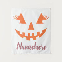 Custom Girly Jack O Lantern Pumpkin Halloween