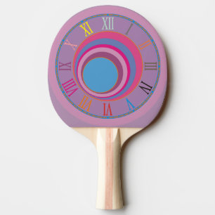 Custom girly pretty swirl circles tornado cute art ping pong paddle