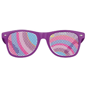 Custom girly pretty swirl circles tornado cute art retro sunglasses