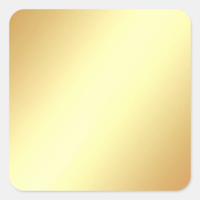 Custom Glamour Faux Gold Blank Elegant Template  Square Sticker (Front)