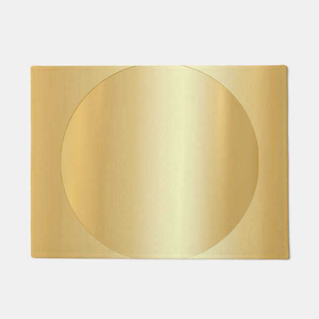 Custom Glamour Faux Gold Modern Blank Template Doormat (Front)