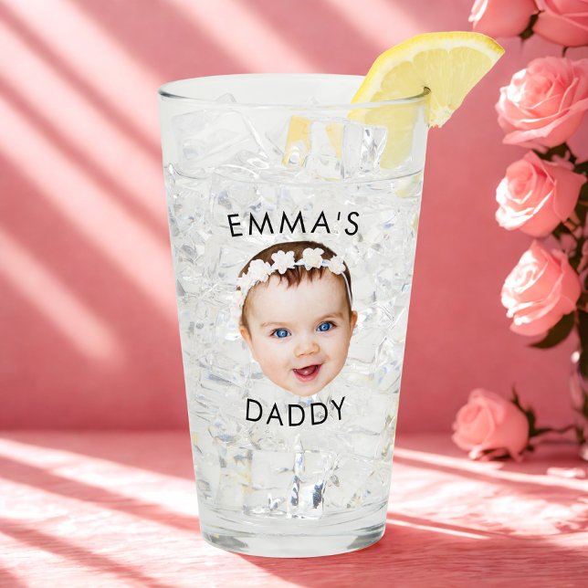 Custom Glass, Baby Glass, Dad Birthday Gift, Face Glass (Creator Uploaded)