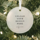 Custom Glass Christmas Ornament, Upload your Photo