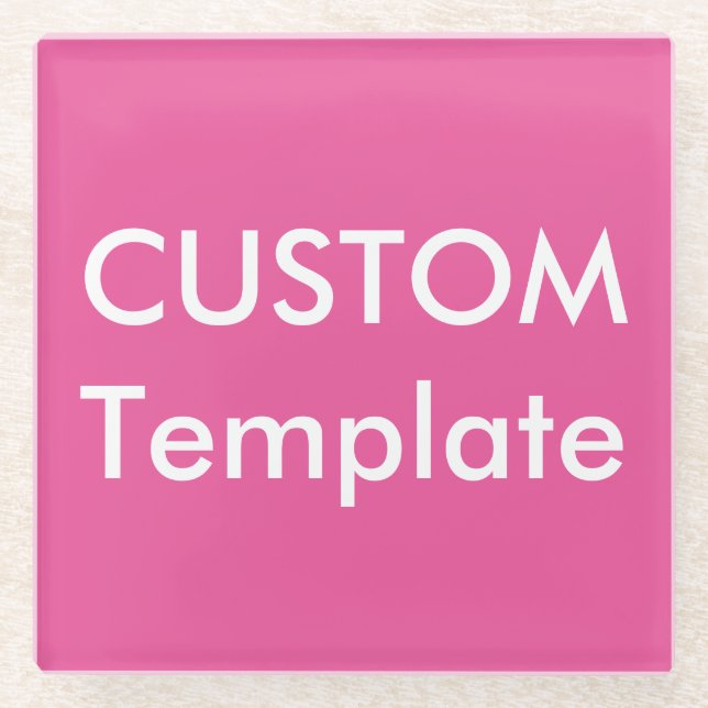 Custom Glass Coaster 4.2" Square with Rubber Feet (Front)