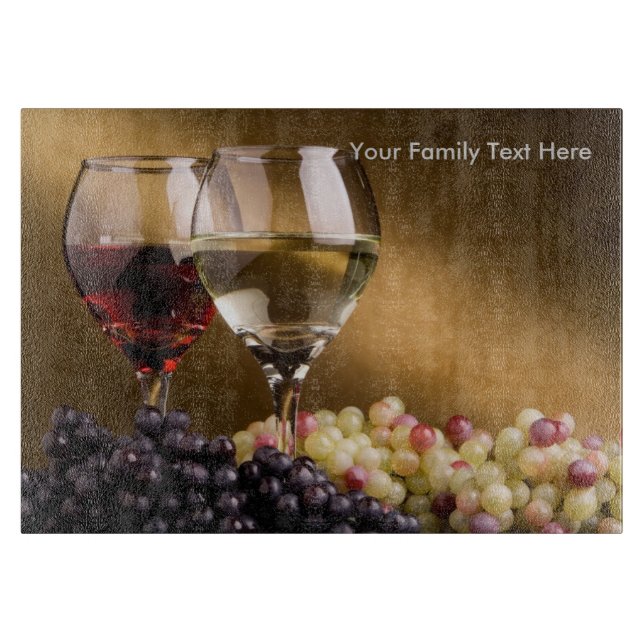 Custom Glass Personalised Cutting Board 11" X 8" (Front)