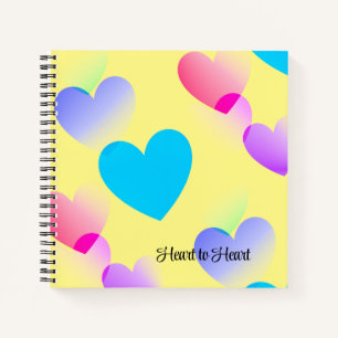 Custom Gliding Yellow "Heart to Heart" Journal